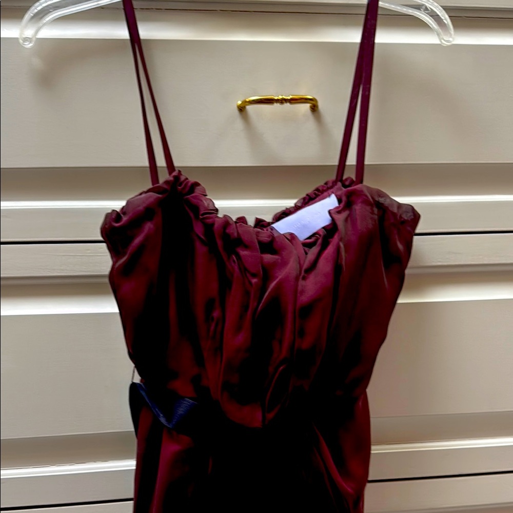 Cocktail dress with simple fabric straps